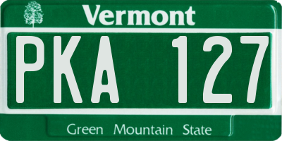VT license plate PKA127