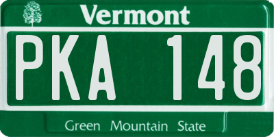 VT license plate PKA148