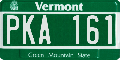 VT license plate PKA161