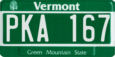 VT license plate PKA167