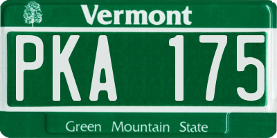 VT license plate PKA175