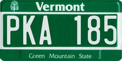 VT license plate PKA185