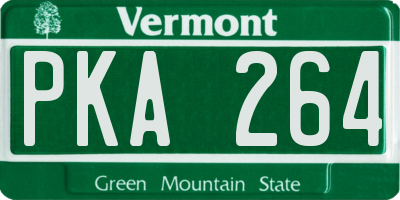 VT license plate PKA264
