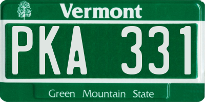 VT license plate PKA331