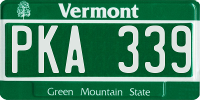 VT license plate PKA339