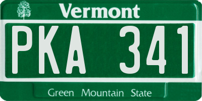 VT license plate PKA341