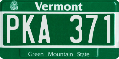 VT license plate PKA371