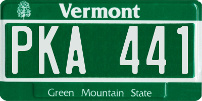 VT license plate PKA441