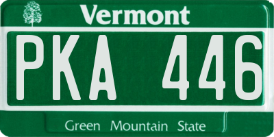 VT license plate PKA446
