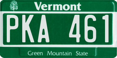 VT license plate PKA461