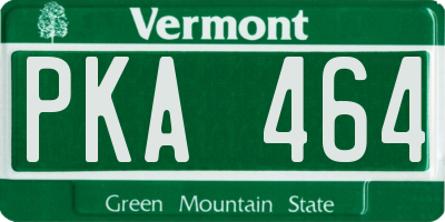 VT license plate PKA464