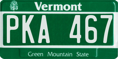 VT license plate PKA467