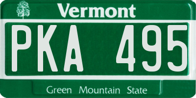 VT license plate PKA495
