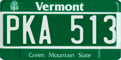 VT license plate PKA513