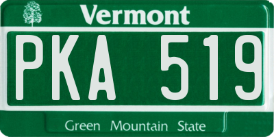 VT license plate PKA519
