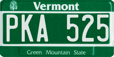 VT license plate PKA525