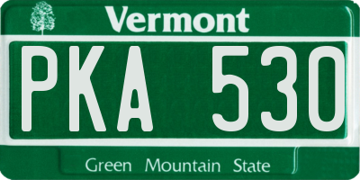 VT license plate PKA530