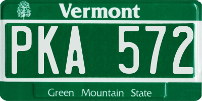VT license plate PKA572