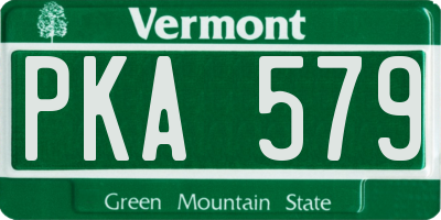 VT license plate PKA579
