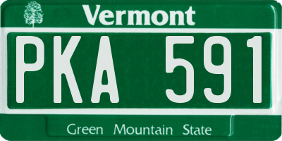 VT license plate PKA591