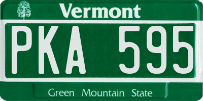 VT license plate PKA595