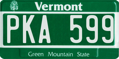 VT license plate PKA599