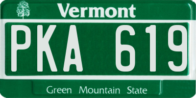 VT license plate PKA619