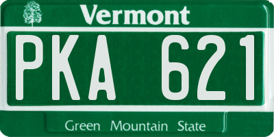 VT license plate PKA621