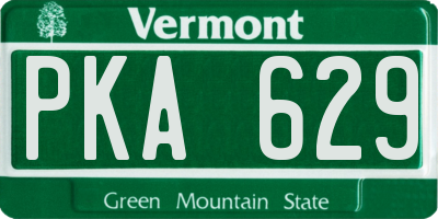 VT license plate PKA629