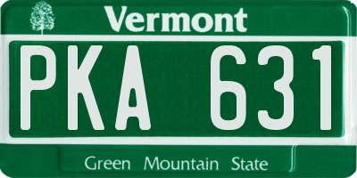 VT license plate PKA631