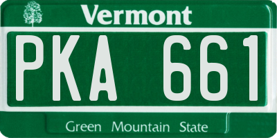 VT license plate PKA661