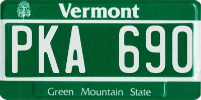 VT license plate PKA690