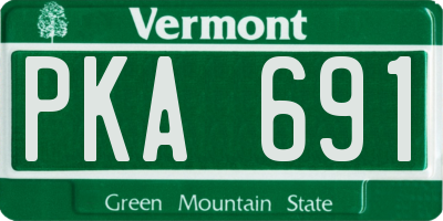 VT license plate PKA691