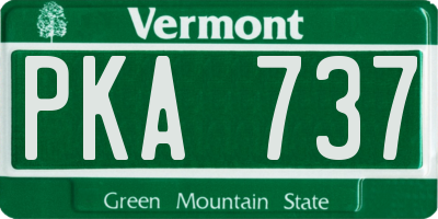 VT license plate PKA737