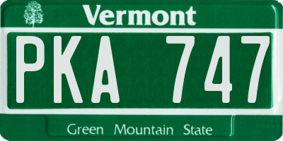 VT license plate PKA747