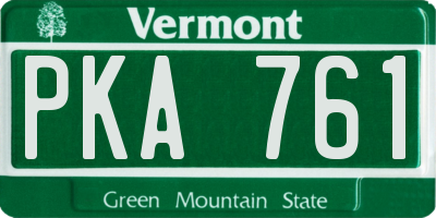 VT license plate PKA761