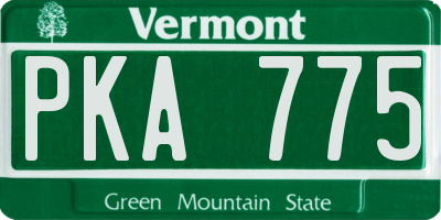 VT license plate PKA775