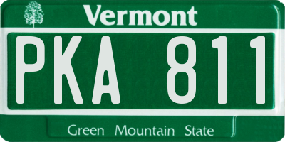 VT license plate PKA811
