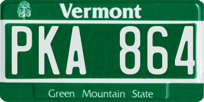 VT license plate PKA864