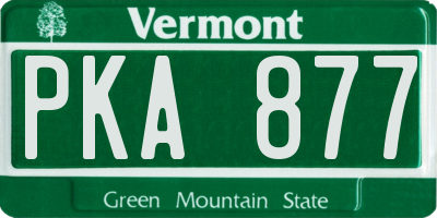 VT license plate PKA877