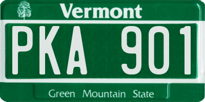 VT license plate PKA901