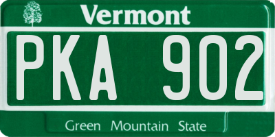 VT license plate PKA902