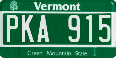 VT license plate PKA915