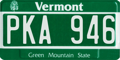 VT license plate PKA946