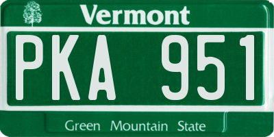 VT license plate PKA951