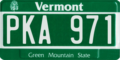 VT license plate PKA971
