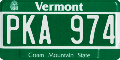 VT license plate PKA974