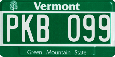 VT license plate PKB099