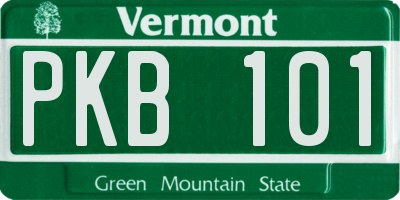 VT license plate PKB101