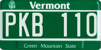 VT license plate PKB110